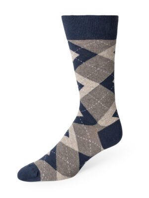 Patterned Socks Navy, Grey & Argyle