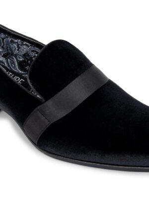 Black Velvet Loafer