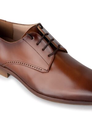 Brown Burnished Toe Suit Shoe