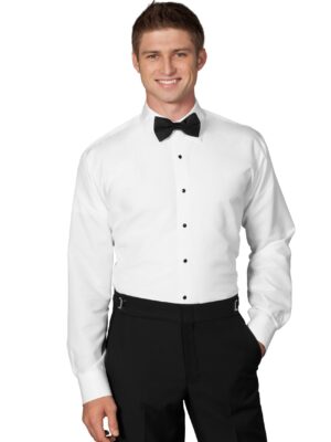 White Fitted Microfiber Shirt