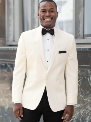 IVORY CLASSIC SHAWL Tuxedo