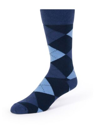 NAVY ARGYLE SOCKS