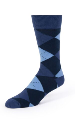 NAVY ARGYLE SOCKS