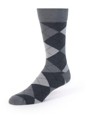 DARK GRAY ARGYLE SOCKS