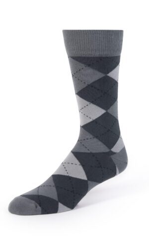 DARK GRAY ARGYLE SOCKS