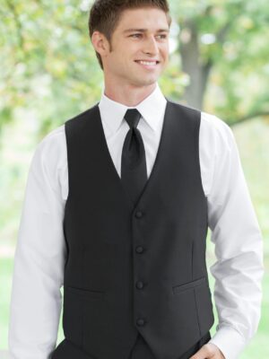 SUPER 100'S BLACK VEST