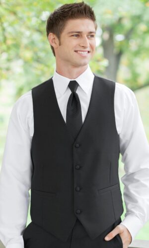 SUPER 100'S BLACK VEST