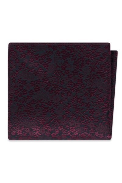 WINE FLORAL POCKET SQUARE