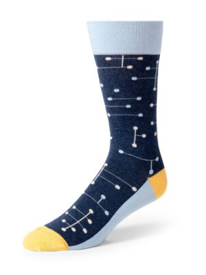 BLUE LINE DOT SOCKS