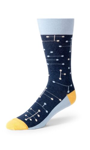 BLUE LINE DOT SOCKS