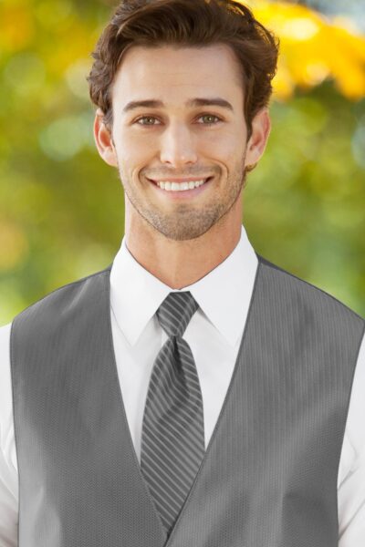 STRIPED HERRINGBONE PLATINUM WINDSOR