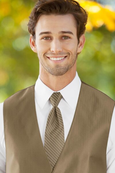 STRIPED HERRINGBONE GOLD WINDSOR