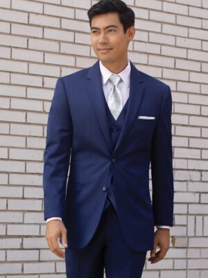 Blue Performance Stretch Wedding Suit Coat