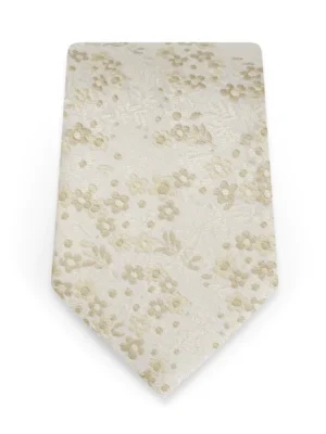 Floral Champagne Self-Tie Windsor Tie