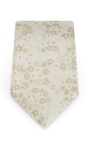 Floral Champagne Self-Tie Windsor Tie