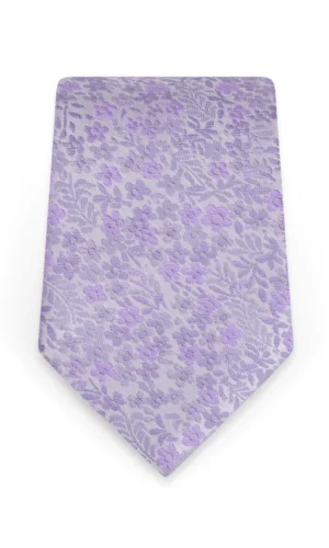 Floral Lavender Self-Tie Windsor Tie