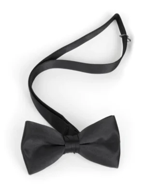 Black Satin Bow Tie