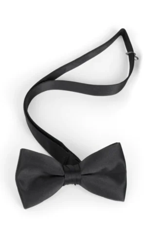 Black Satin Bow Tie