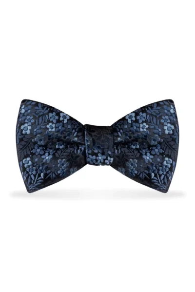 Floral Navy Bow Tie