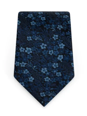 Floral Navy Self-Tie Windsor Tie