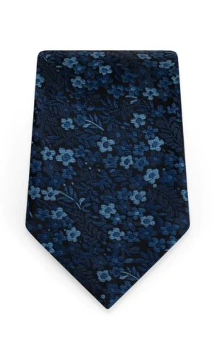 Floral Navy Self-Tie Windsor Tie