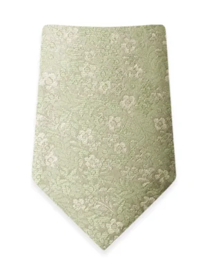 Floral Sage Self-Tie Windsor Tie