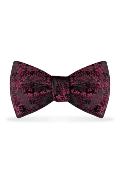 Floral Wine Bow Tie