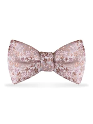 Floral Rose Gold Bow Tie