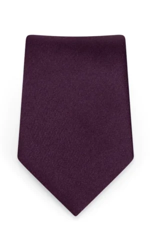 Solid Plum Self-Tie Windsor Tie