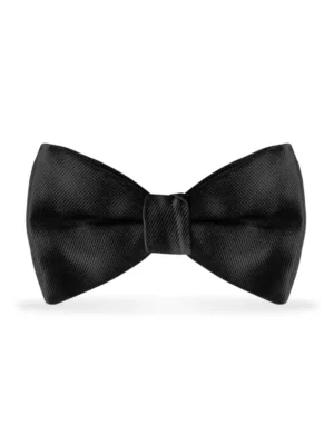 Solid Black Bow Tie