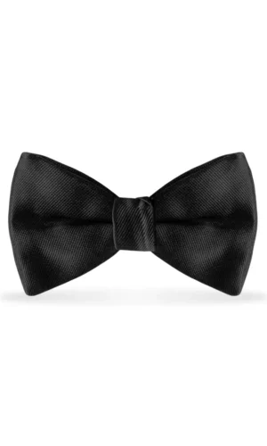 Solid Black Bow Tie