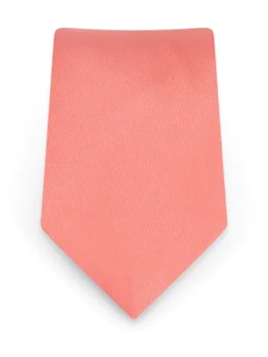 Solid Coral Self-Tie Windsor Tie