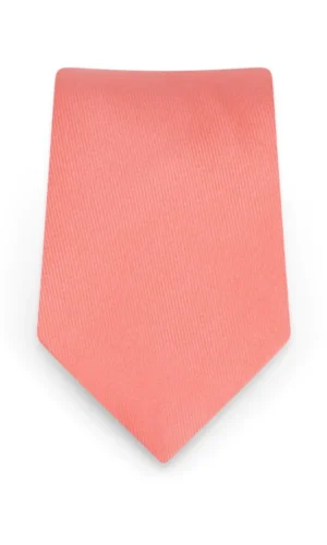 Solid Coral Self-Tie Windsor Tie