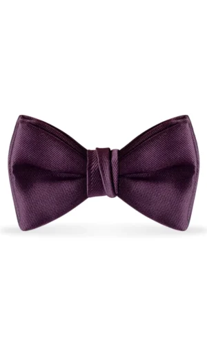 Solid Plum Bow Tie