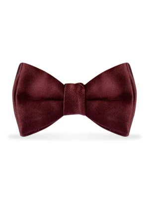 Solid Wine Bow Tie
