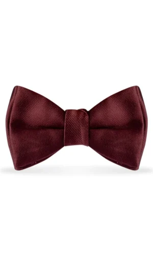 Solid Wine Bow Tie