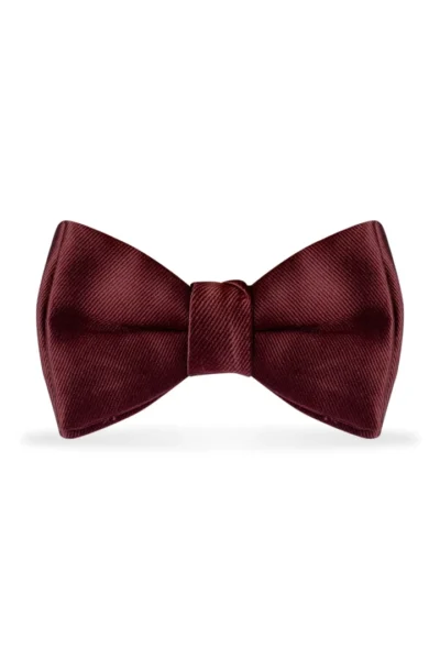 Solid Wine Bow Tie