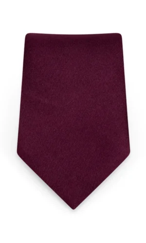 Solid Wine Self-Tie Windsor Tie
