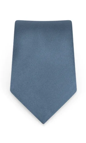 Solid Slate Blue Self-Tie Windsor Tie