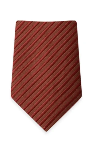 Striped Cinnamon Self-Tie Windsor Tie