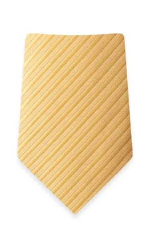 Striped Gold Self-Tie Windsor Tie