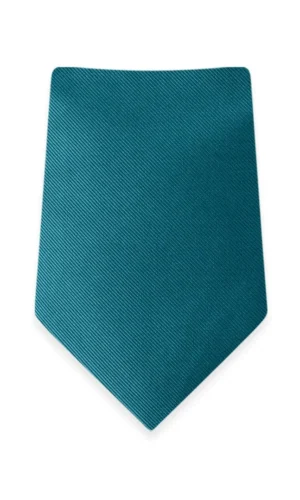 Solid Teal Self-Tie Windsor Tie