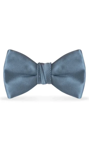 Solid Slate Blue Bow Tie