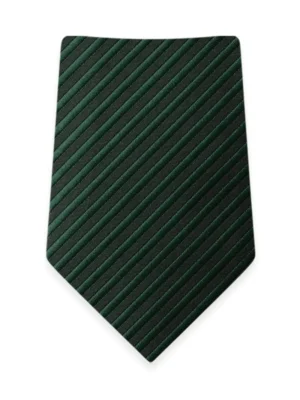 Striped Hunter Green Self-Tie Windsor Tie