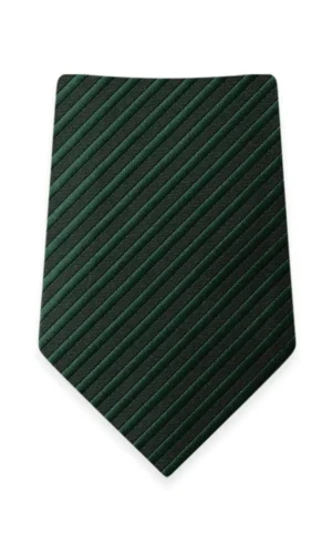 Striped Hunter Green Self-Tie Windsor Tie
