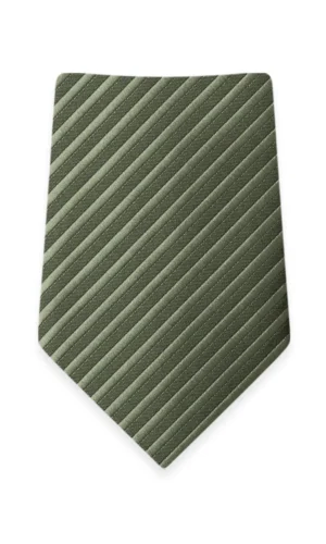 Striped Evergreen/Moss Self-Tie Windsor Tie