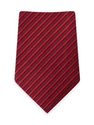 Striped Apple Red Self-Tie Windsor Tie