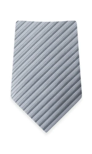 Striped Dusty Blue Self-Tie Windsor Tie