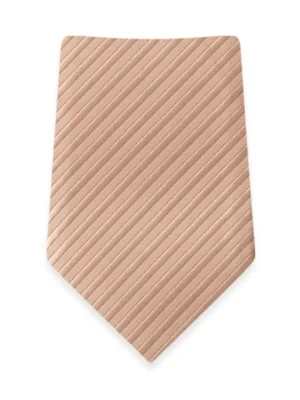 Striped Rose Gold Self-Tie Windsor Tie