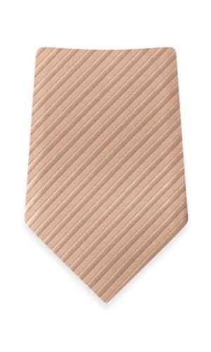 Striped Rose Gold Self-Tie Windsor Tie